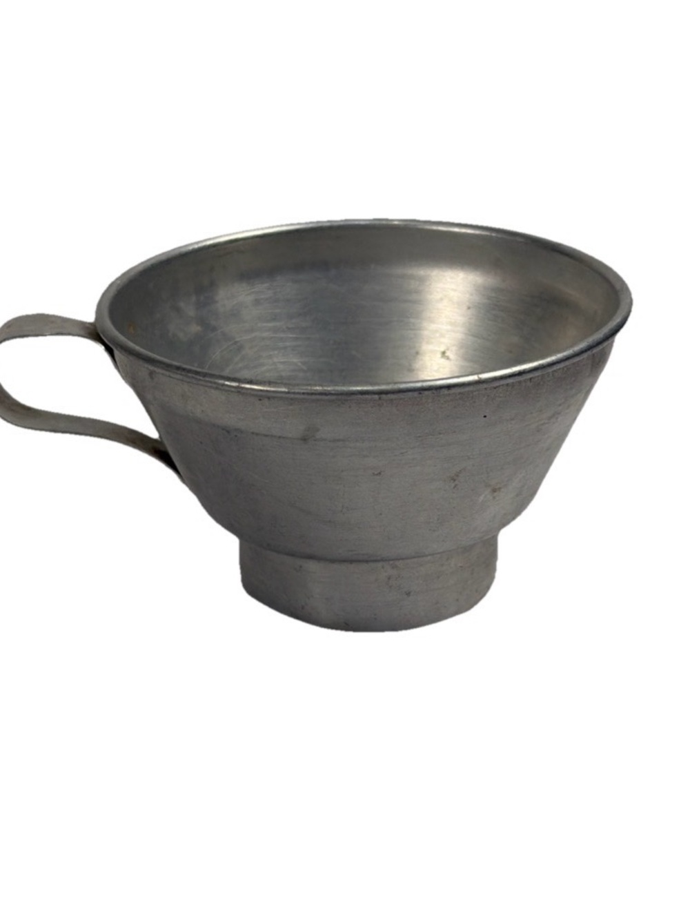 Retro 1970's 3x4 Vintage Aluminum Canning  Jar Filling Funnel w/ Finger Handle